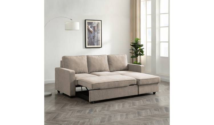 Kyoto Noah Corner Sofabed with Storage - Natural
