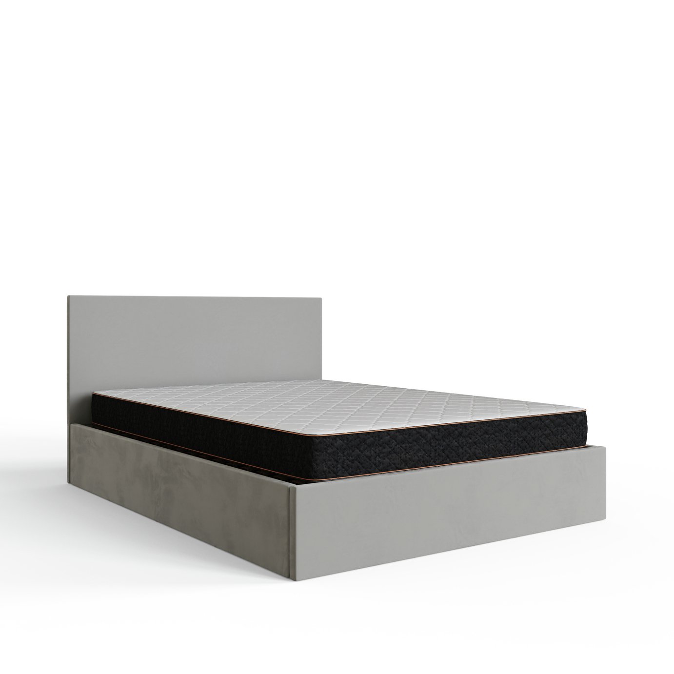 GFW End Lift Small Double Ottoman Bed With Mattress - Grey