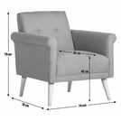 Argos Home Evie Fabric Armchair - Natural