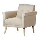 Argos Home Evie Fabric Armchair - Natural