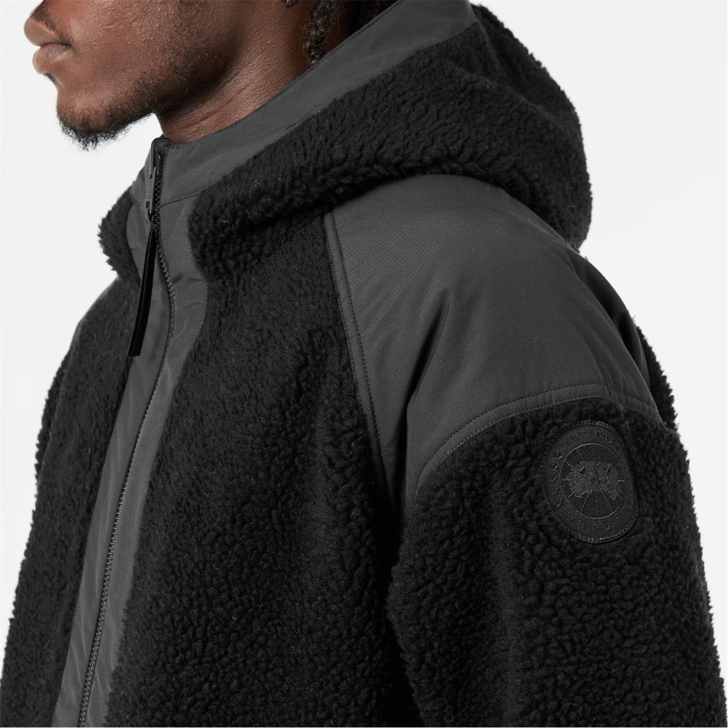 Men's Alberni Bomber Hooded Long Sleeve Sherpa Jacket