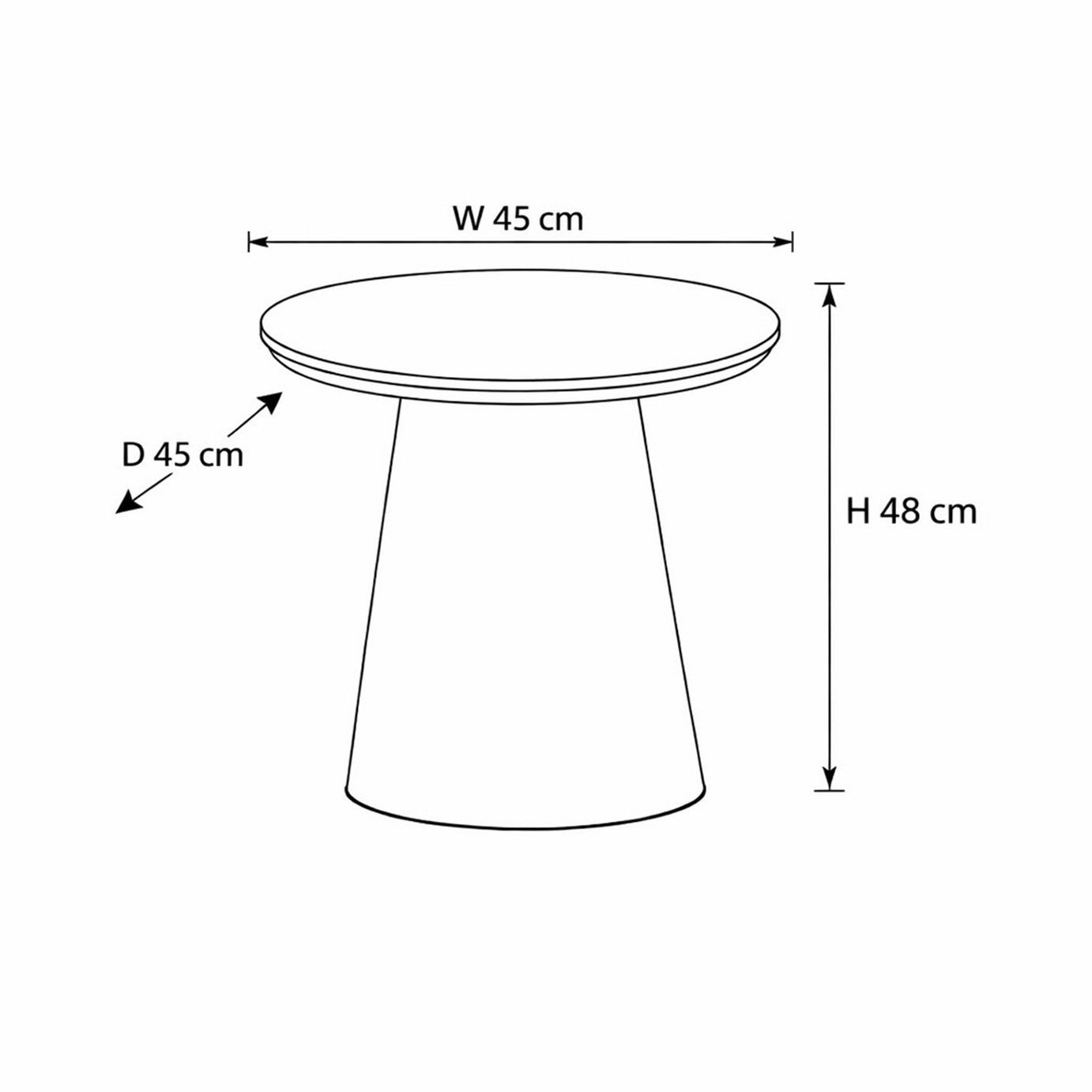 Furniture To Go Soli Round Coffee Table - Natural & Black