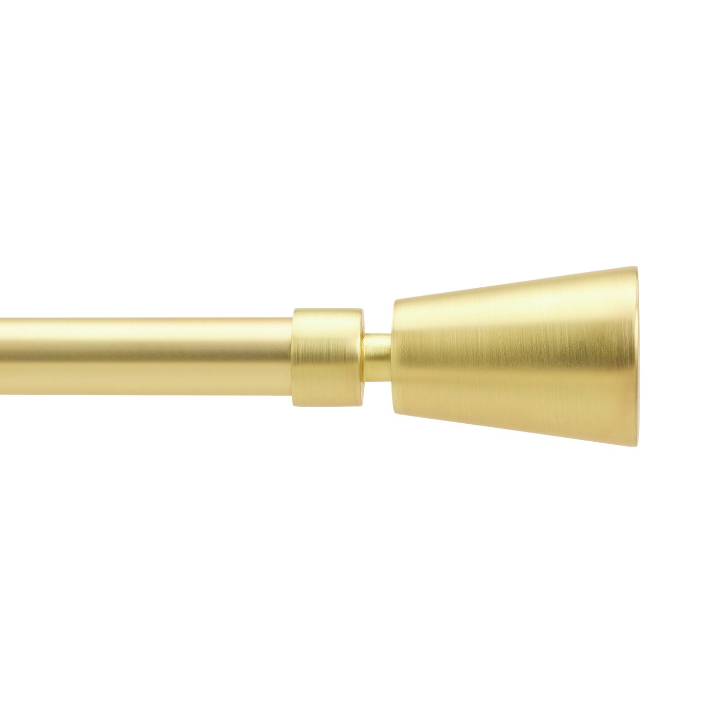 Argos Home Extendable Metal Trumpet Gold Curtain Pole - 120 - 210cm