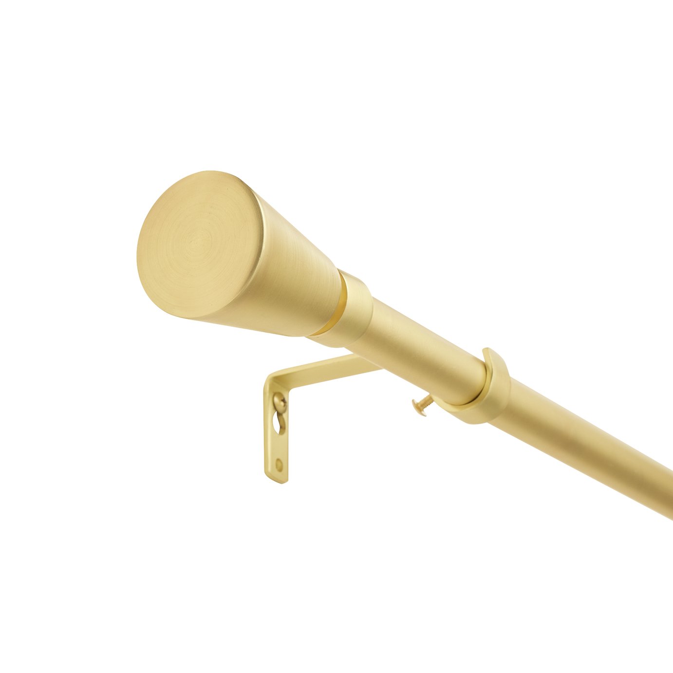 Argos Home Extendable Metal Trumpet Gold Curtain Pole - 120 - 210cm
