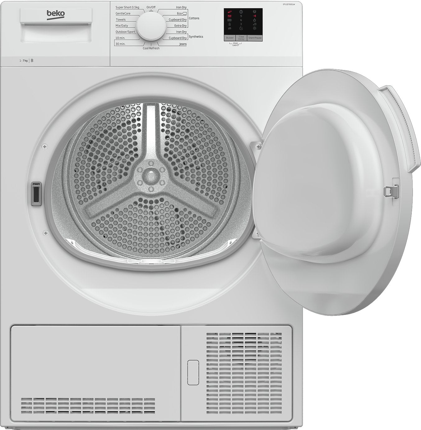 Beko DTLCE70051W 7KG Condenser Tumble Dryer - White