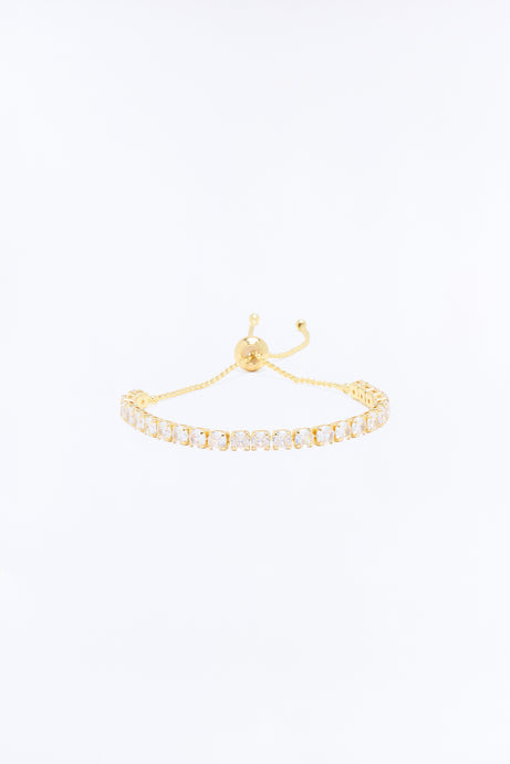 Cubic Zirconia Date Night Bracelet - Gold