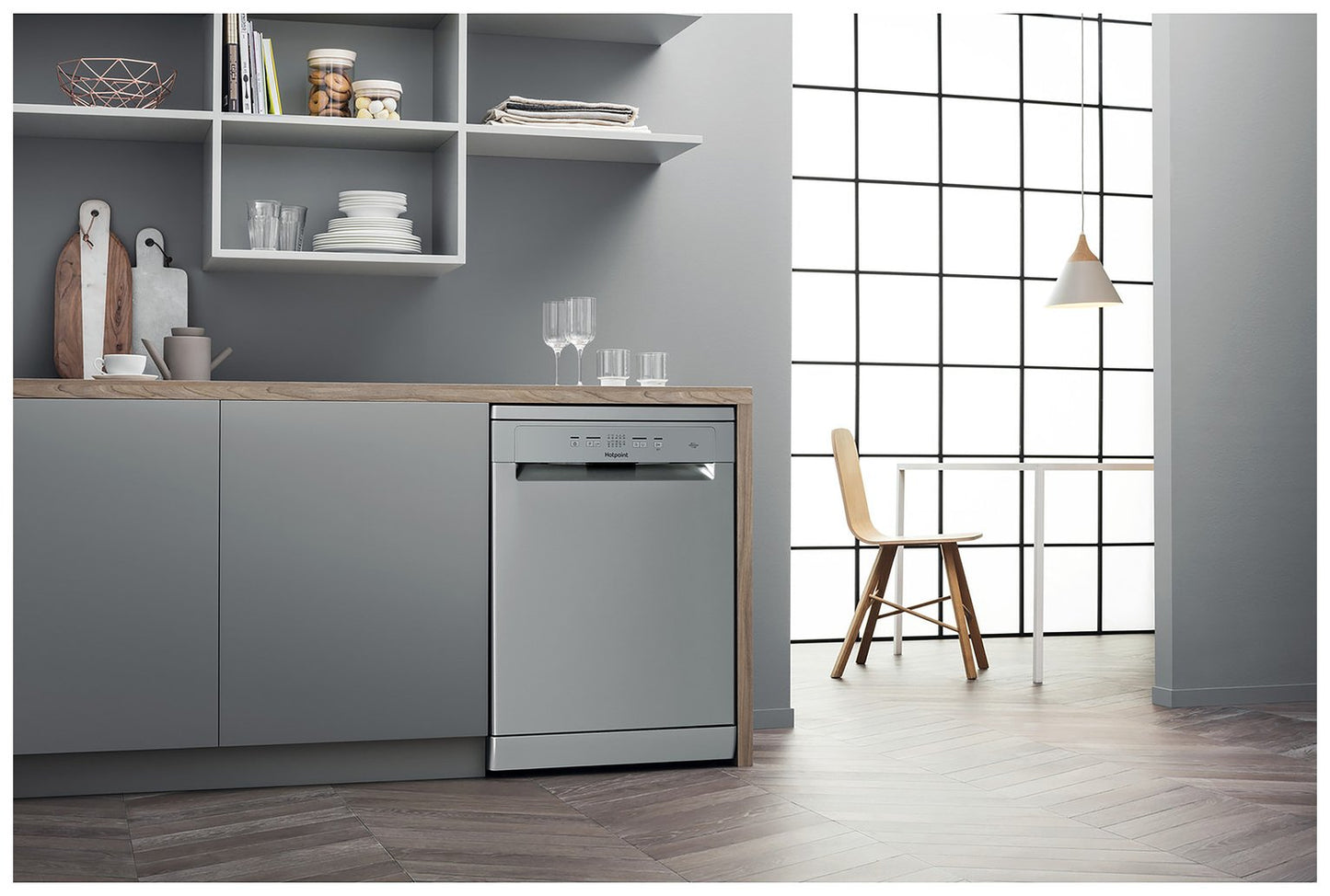 Hotpoint H2FHL626XUK Full Size Dishwasher - Stainless Steel