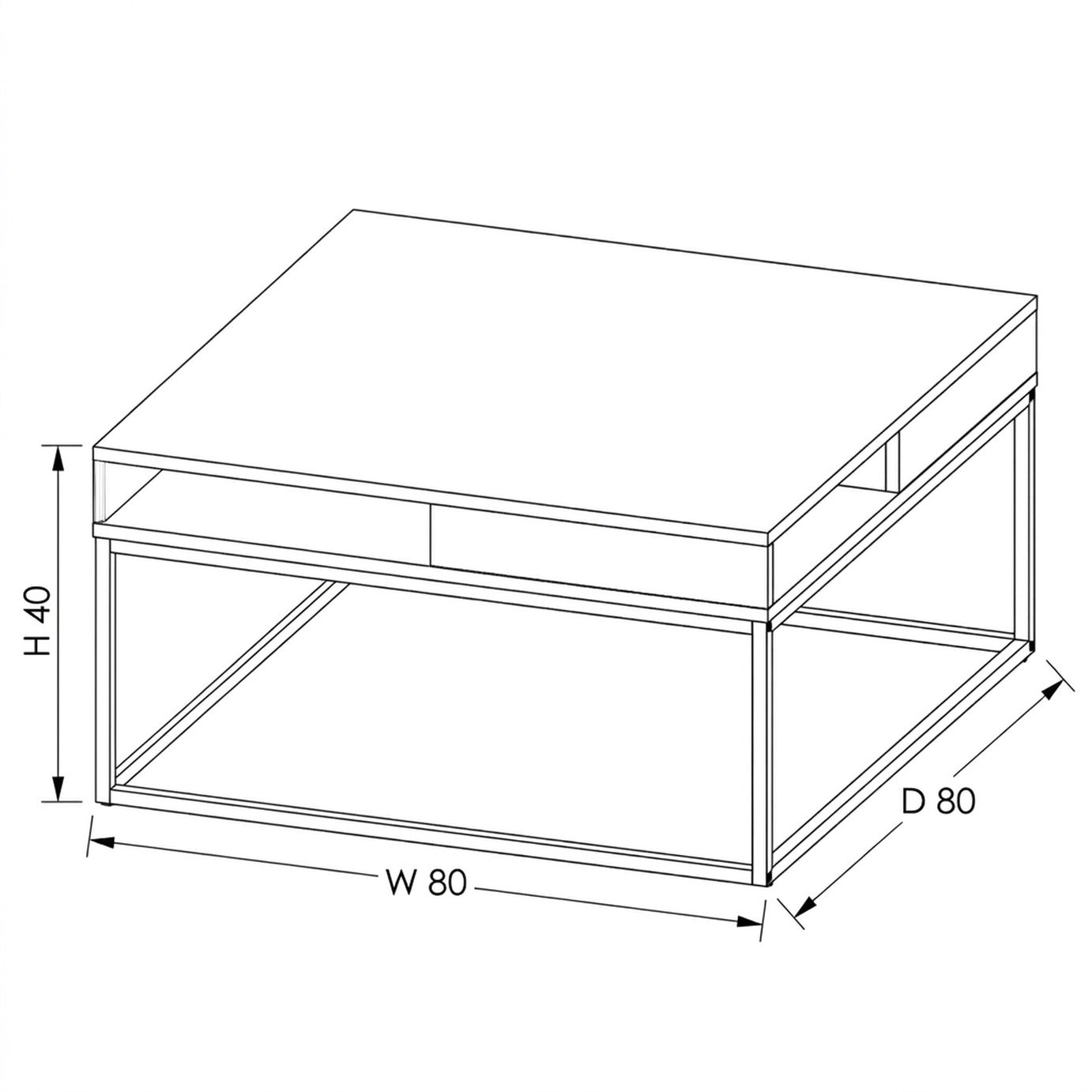 Furniture To Go Willford Square Coffee Table - Natural