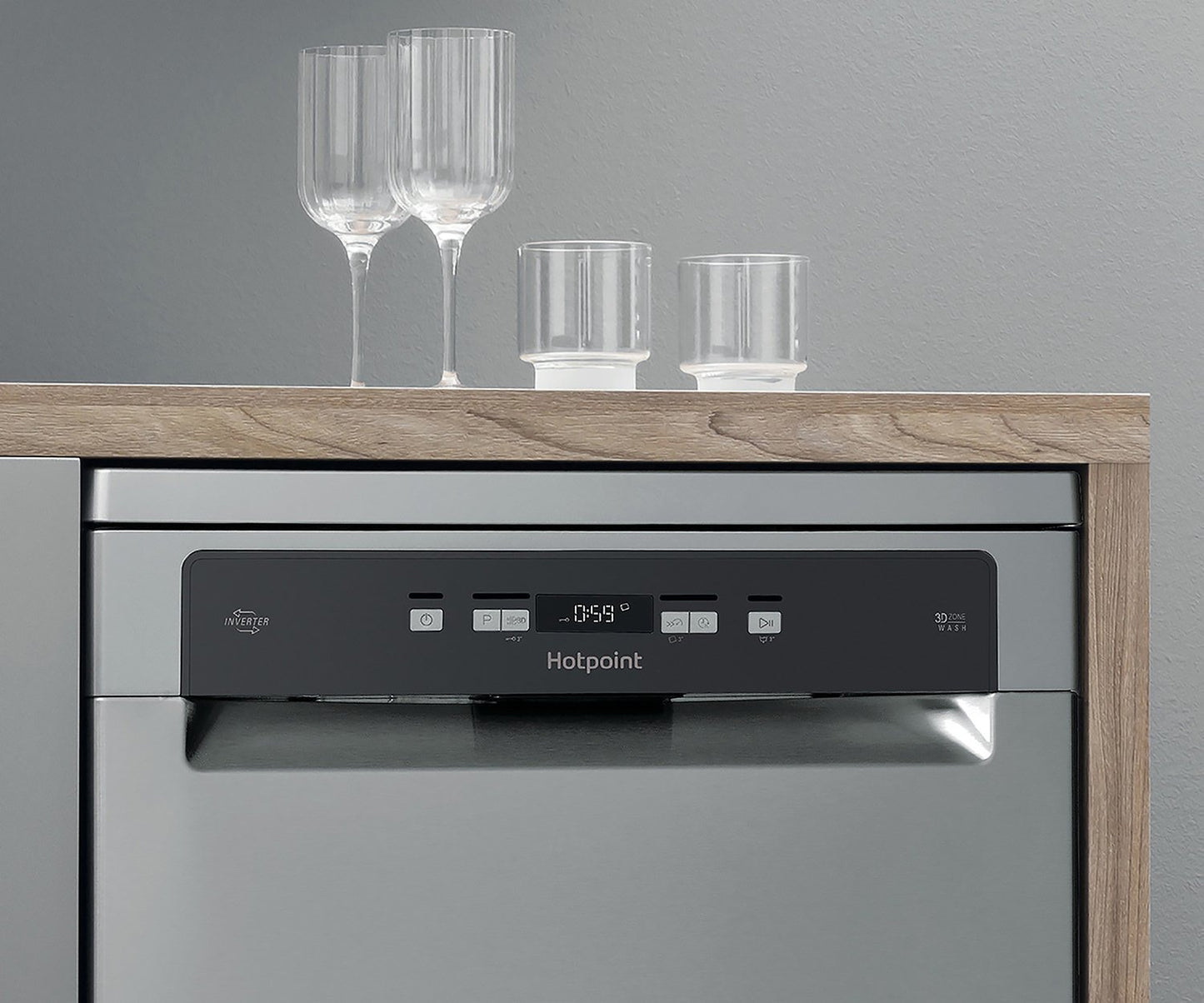 Hotpoint HFC 3C26 WC X UK Full Size Dishwasher - Silver