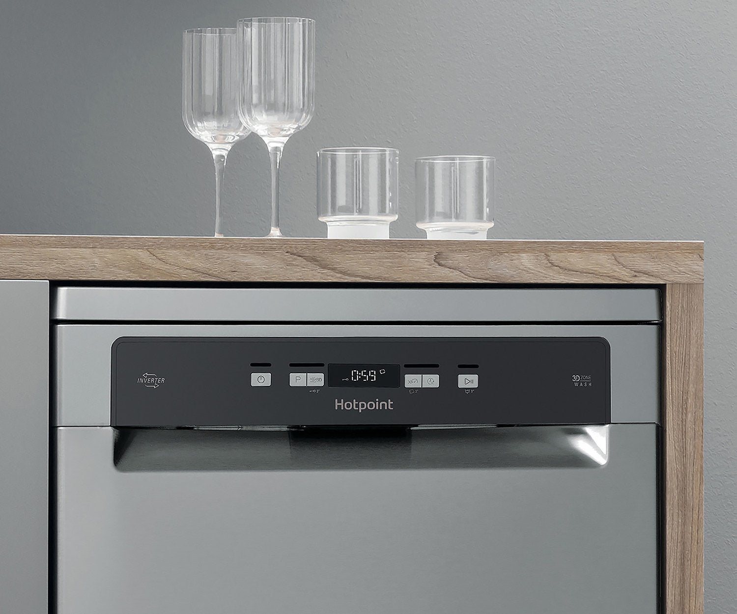 Hotpoint HFC 3C26 WC X UK Full Size Dishwasher - Silver