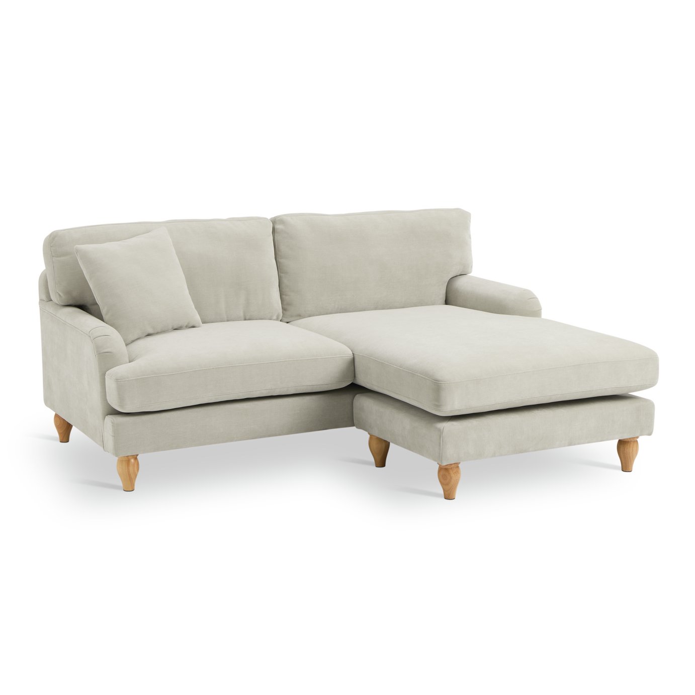 Argos Home Cynthia Fabric Corner Chaise Sofa - Natural