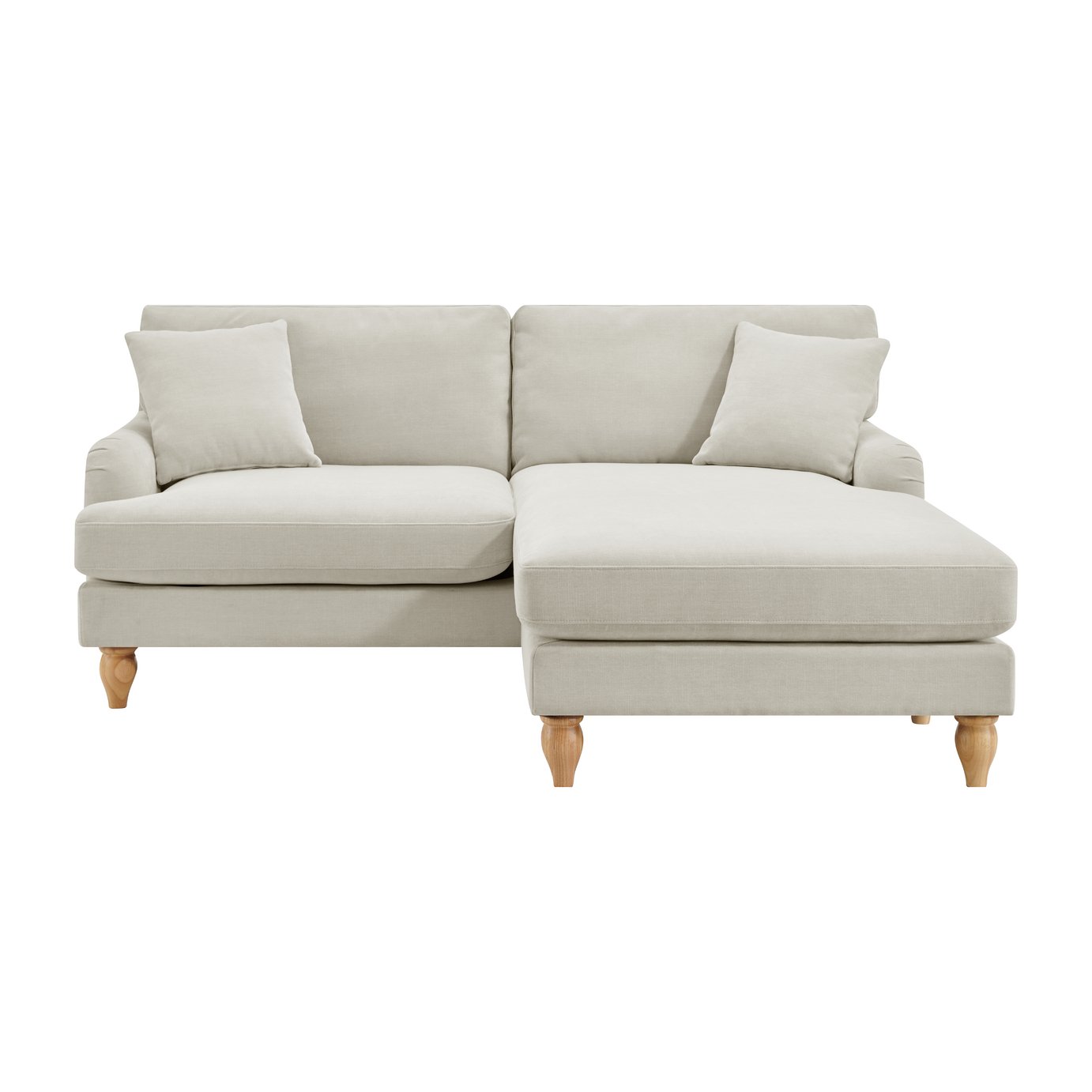 Argos Home Cynthia Fabric Corner Chaise Sofa - Natural