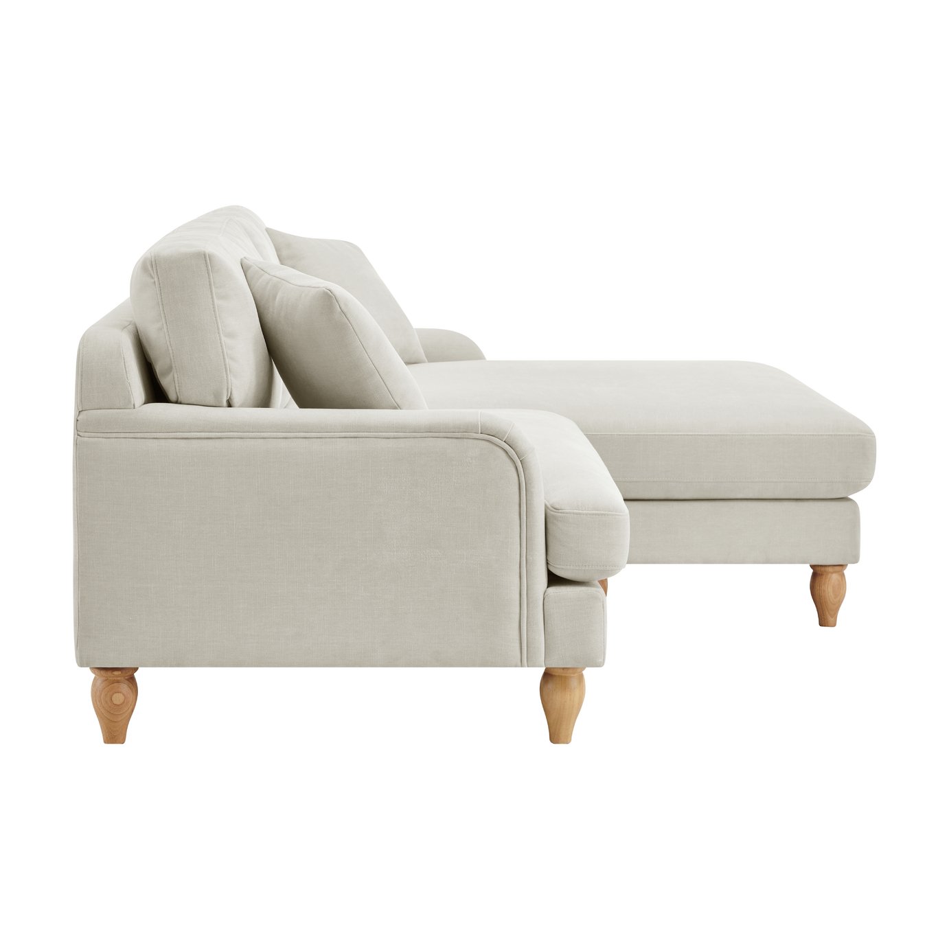 Argos Home Cynthia Fabric Corner Chaise Sofa - Natural
