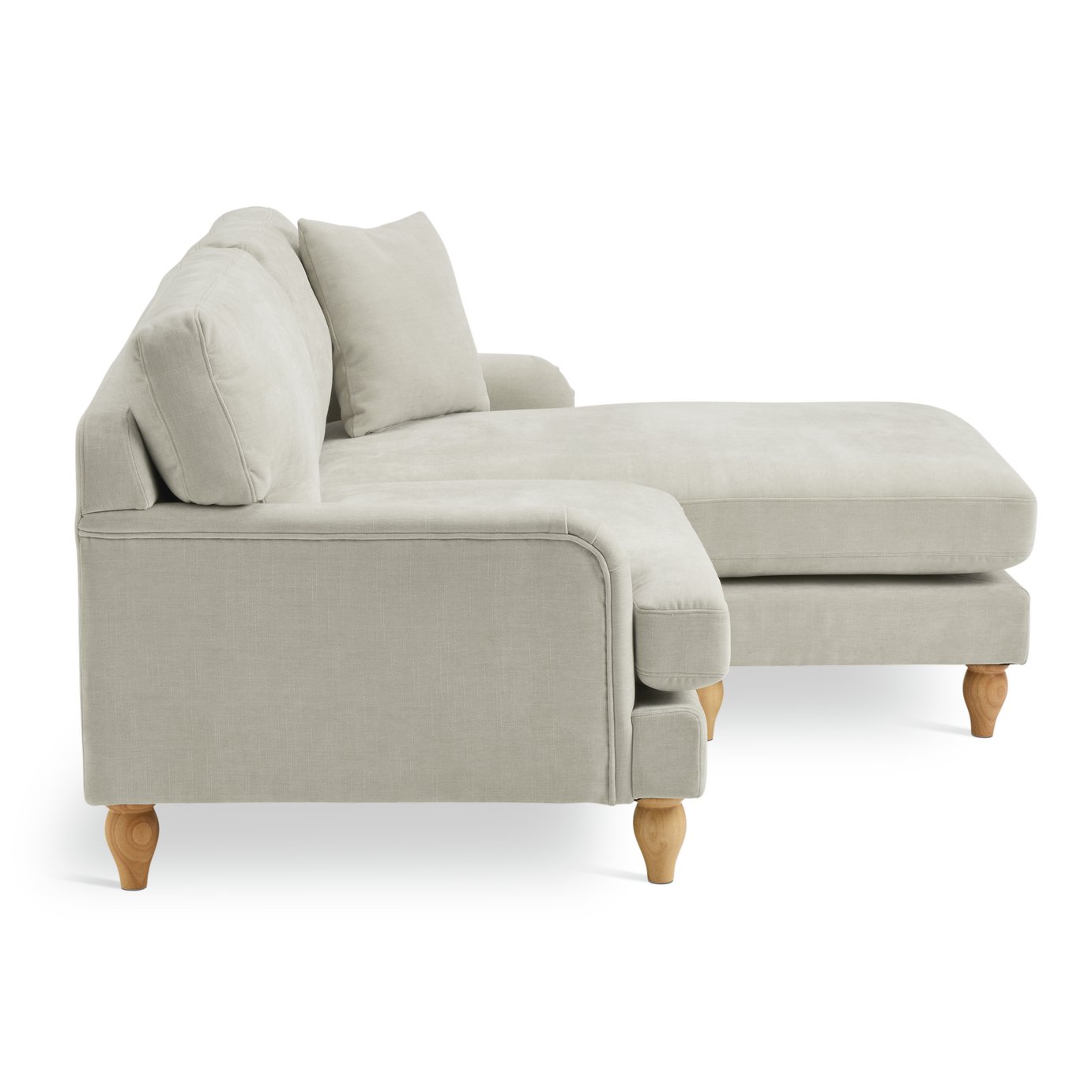 Argos Home Cynthia Fabric Corner Chaise Sofa - Natural