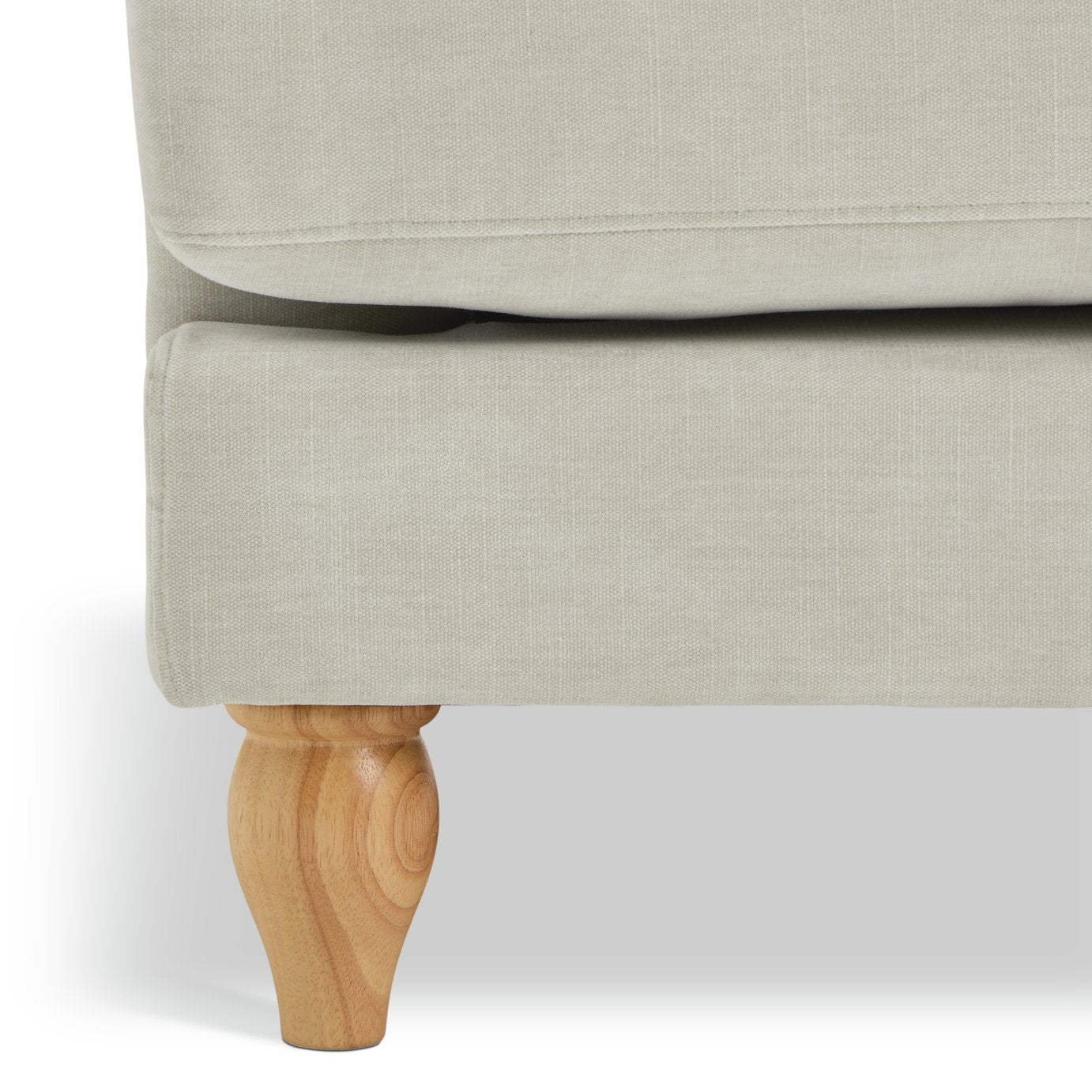 Argos Home Cynthia Fabric Corner Chaise Sofa - Natural
