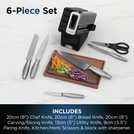 Ninja StaySharp 6 Piece Knife Set, Wood Block & Sharpener