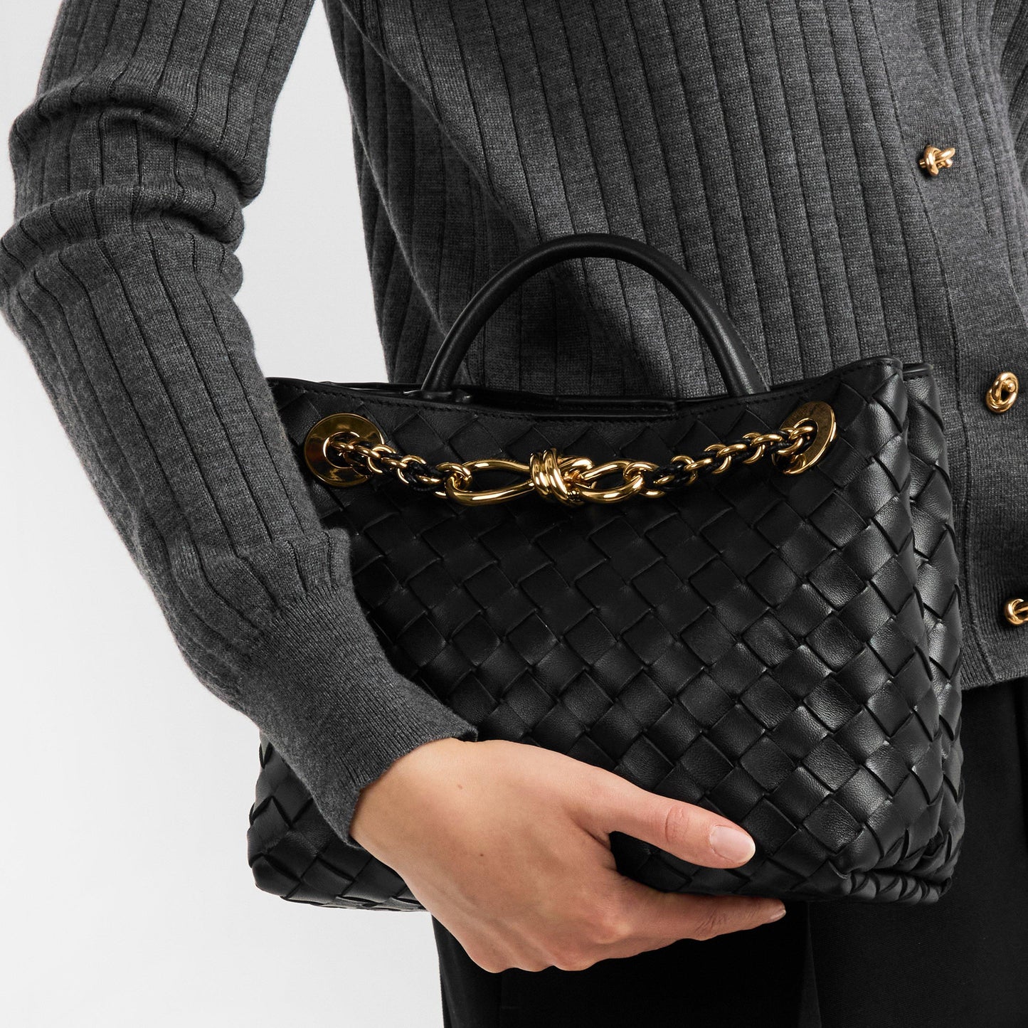 Bottega Veneta Small Andiamo With Chain