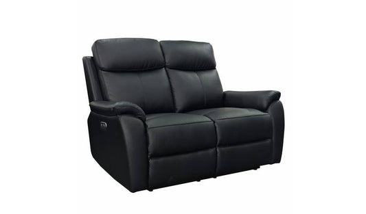 Aspire Kingsmere 2 Seater Power Recliner Sofa - Black
