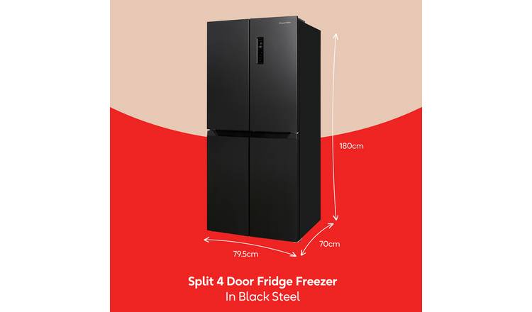 Russell Hobbs RH180A4FF802E1BS American Fridge Freezer-Black