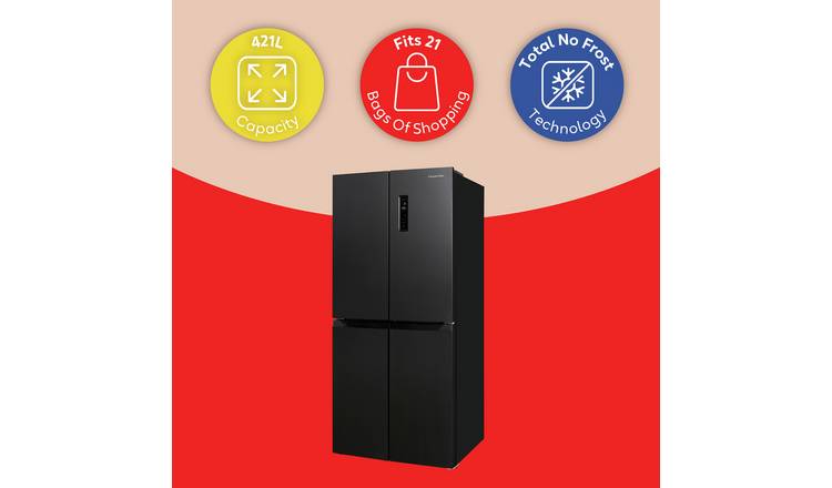 Russell Hobbs RH180A4FF802E1BS American Fridge Freezer-Black