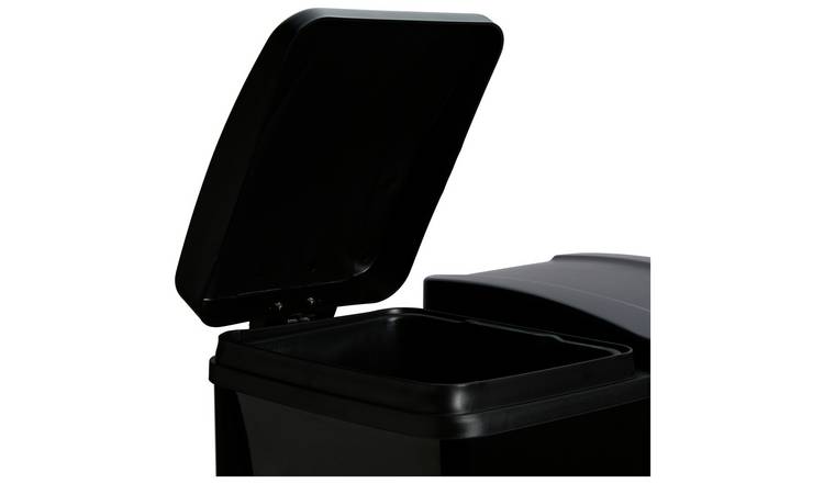 Habitat 60 Litre Twin Compartment Pedal Bin - Black