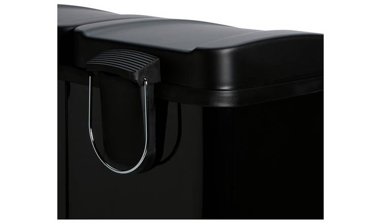 Habitat 60 Litre Twin Compartment Pedal Bin - Black