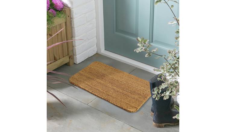 Argos Home Plain Natural Flatweave Doormat - 40x60cm