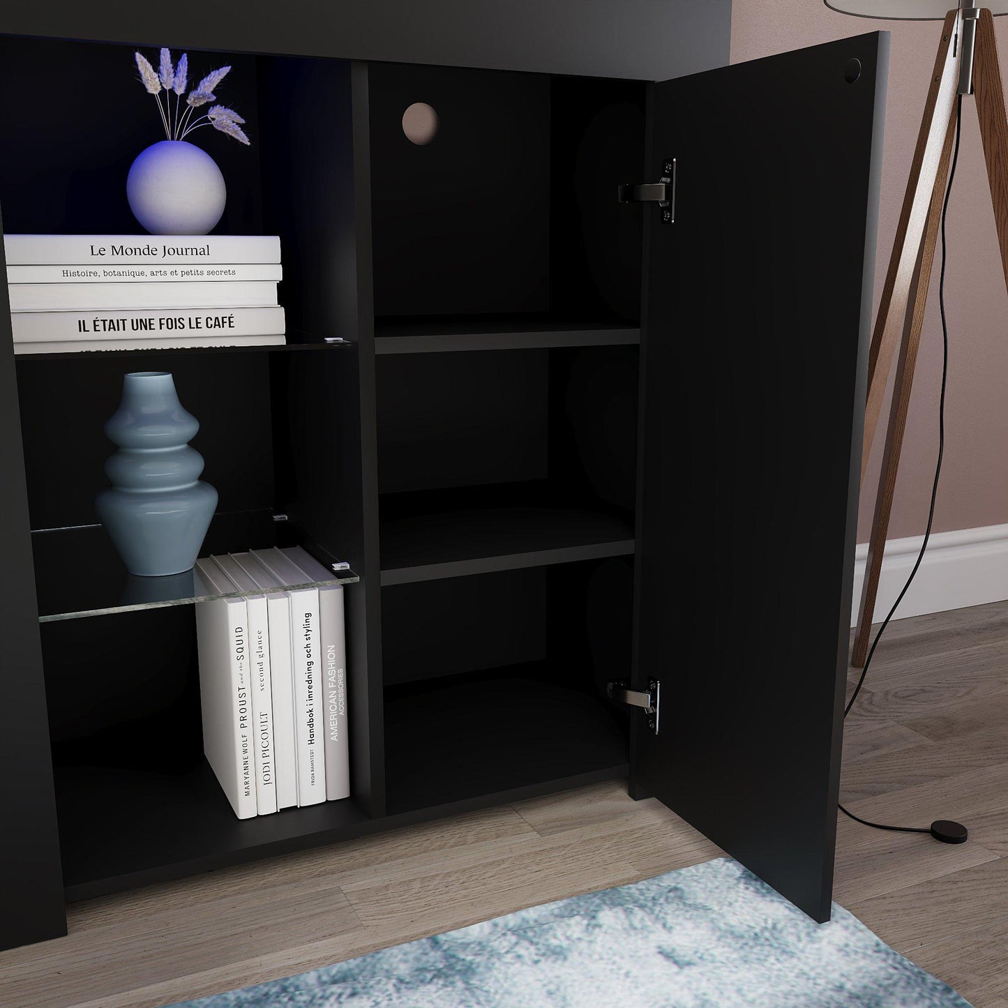 Lassic Vida Designs Azura 1 Door Multi LED Sideboard