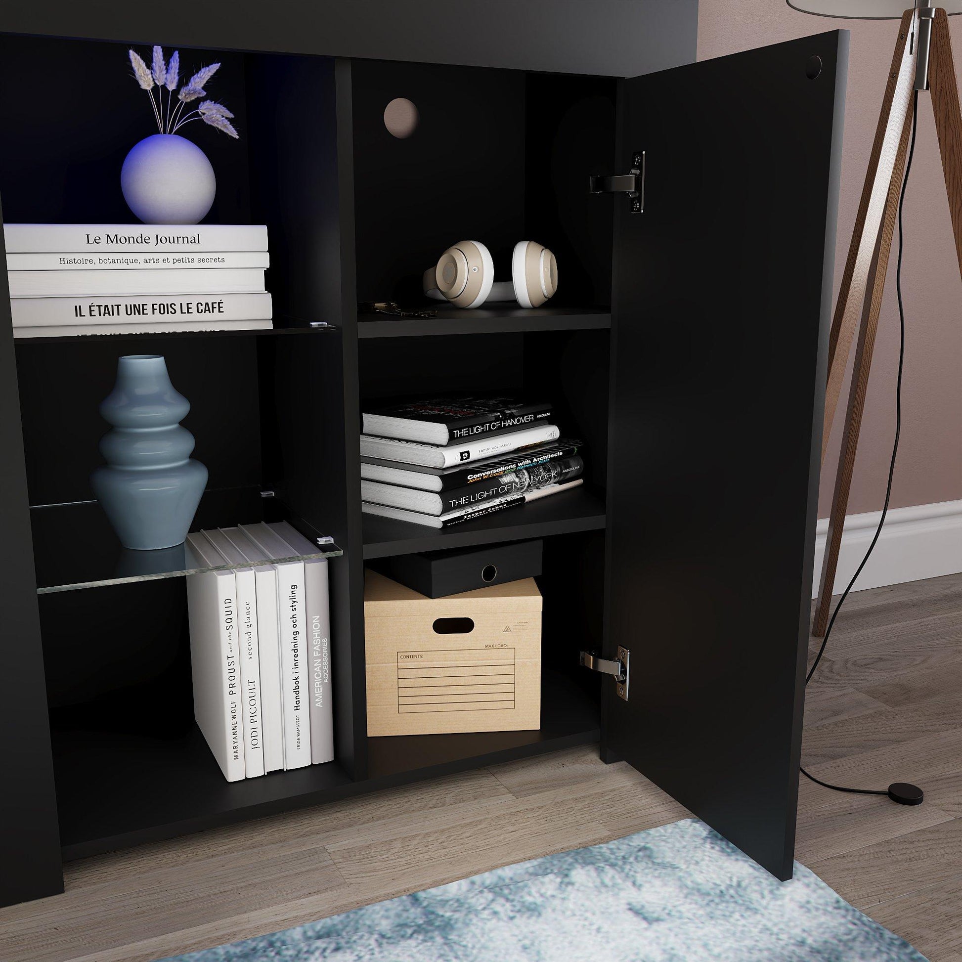 Lassic Vida Designs Azura 1 Door Multi LED Sideboard