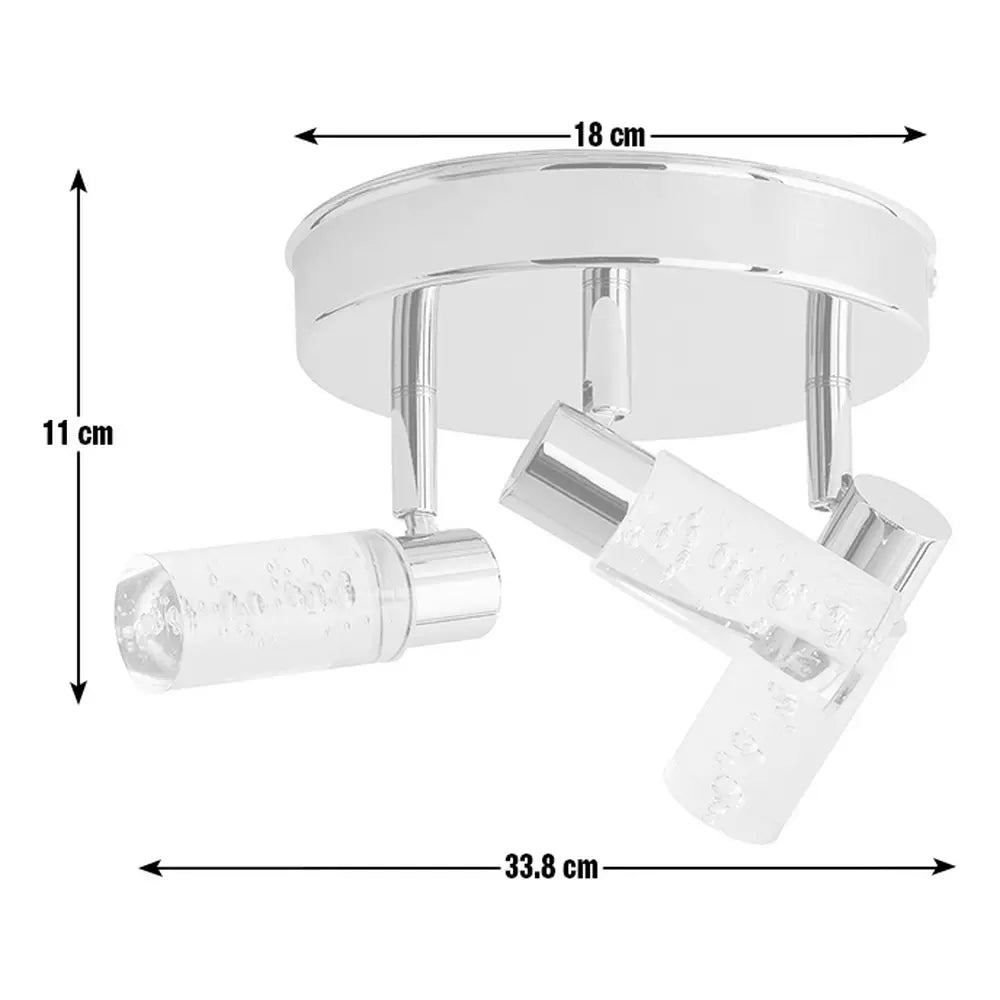 Argos Home Bubble Metal LED Bathroom Spotlight - Chrome