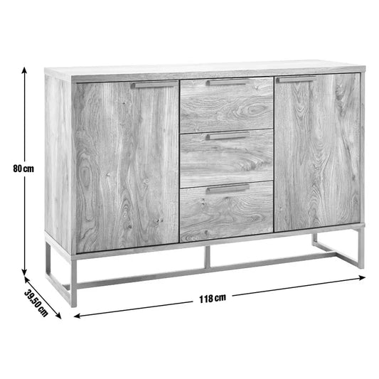 Habitat Nomad 2 Door 3 Drawer Sideboard - Natural