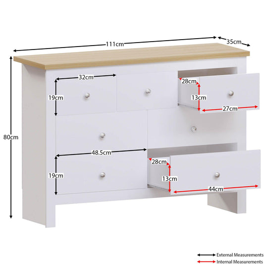 Vida Designs Arlington 4+3 Drawer Chest