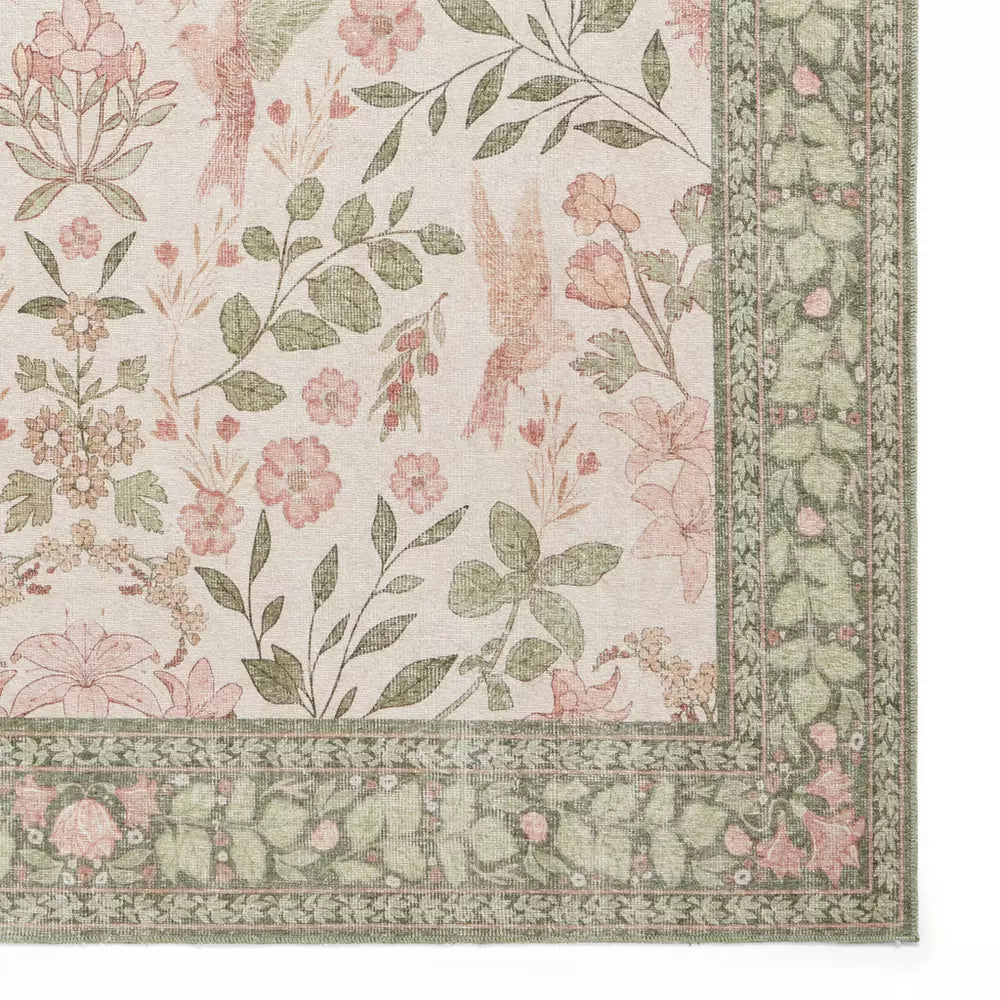 Think Rugs Versailles Green Flatweave Rug - 61x230cm