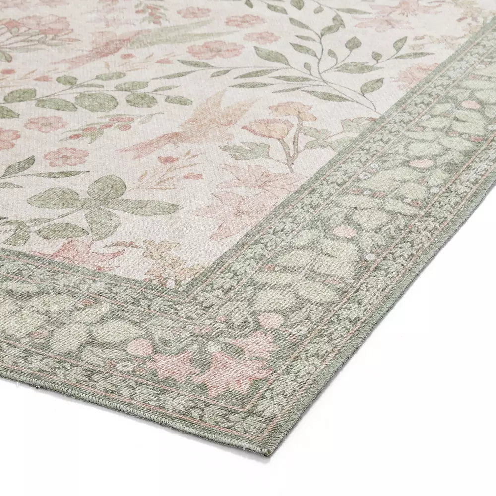 Think Rugs Versailles Green Flatweave Rug - 61x230cm