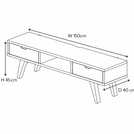 Furniture To Go A-Line 2 Drawer TV Unit - Walnut