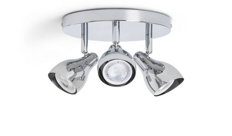 Argos Home Franklin 3 Light Spotlight - Chrome