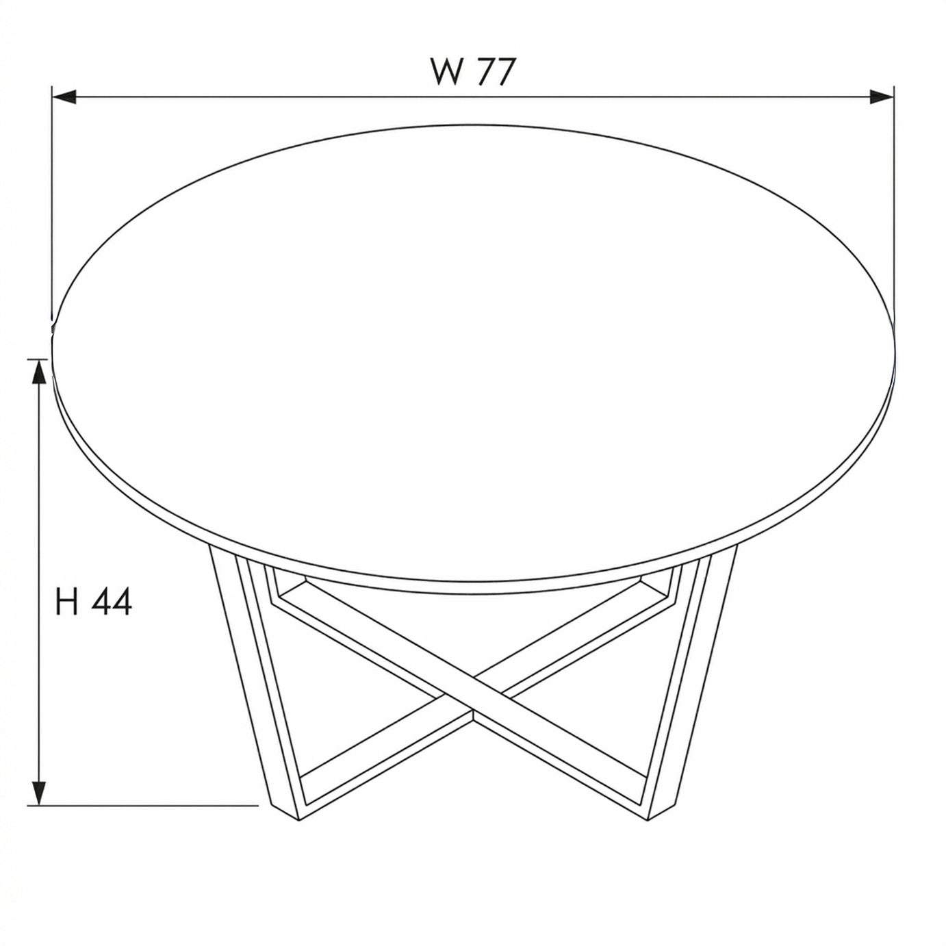 Furniture To Go Amble Round Coffee Table - Black