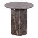 Furniture To Go Naxos Round Side Table - Dark Brown