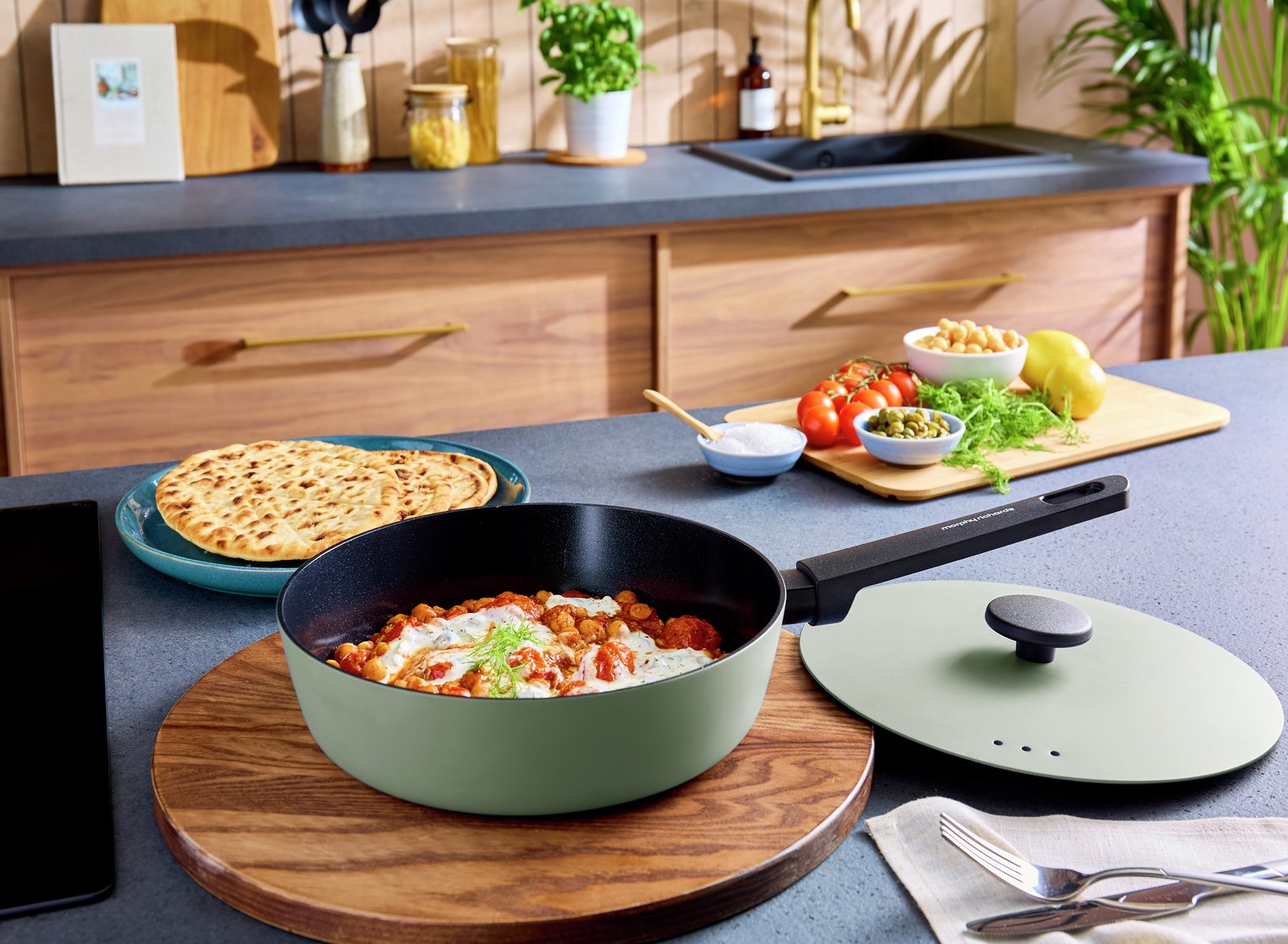 Morphy Richards 24cm Forged Aluminium Saute Pan - Green
