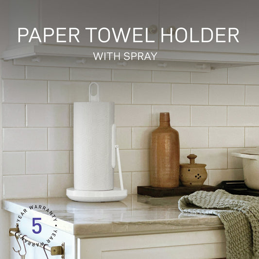 Simplehuman Paper Towel Holder With Spray Pump - White