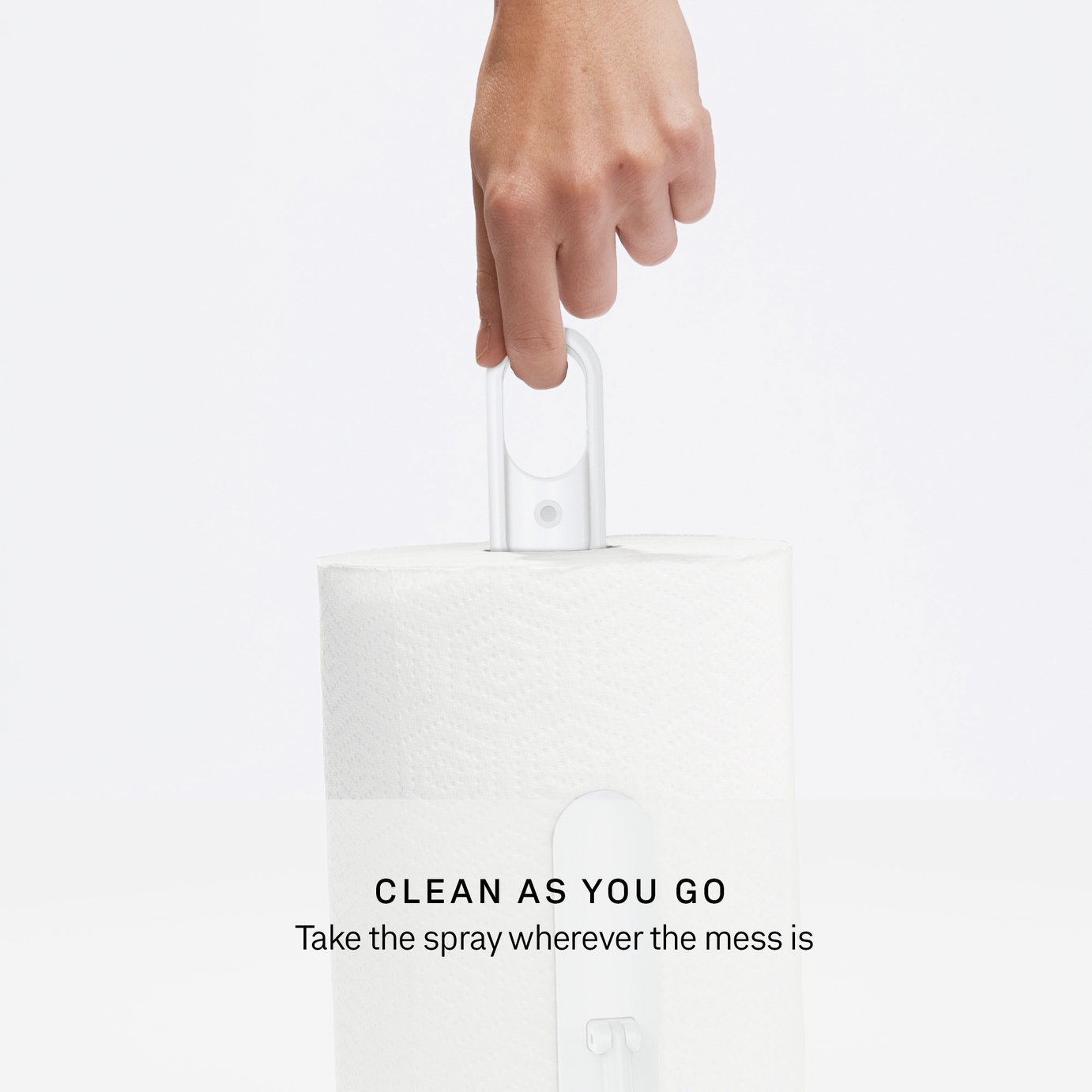 Simplehuman Paper Towel Holder With Spray Pump - White