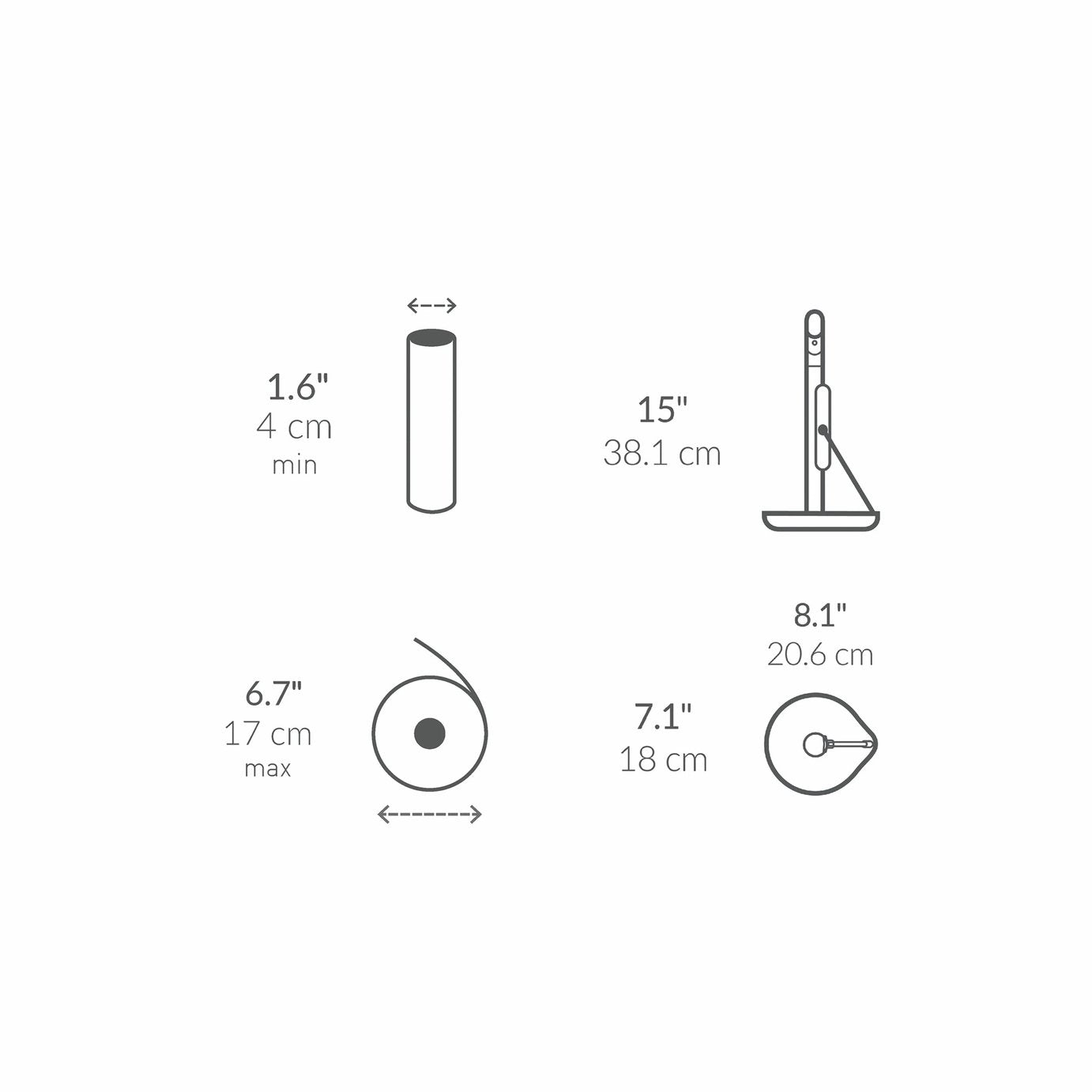 Simplehuman Paper Towel Holder With Spray Pump - White