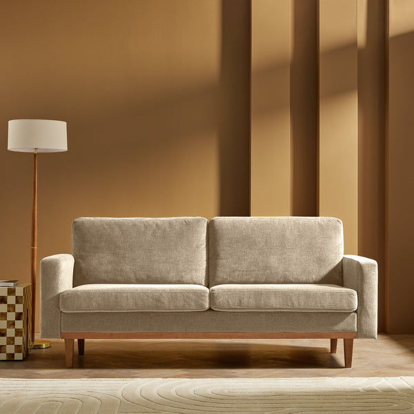 Habitat Della Fabric 3 Seater Sofa - Natural