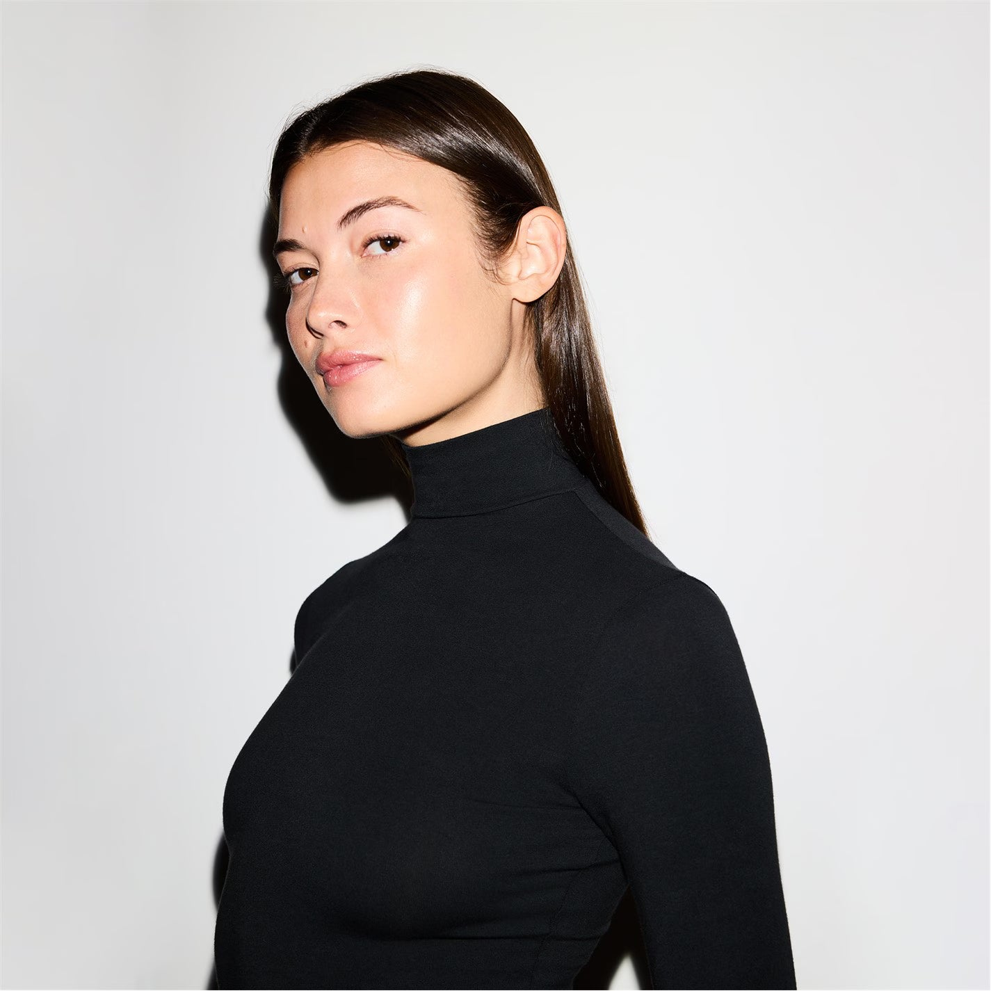 Womens Cotton Jersey Turtleneck