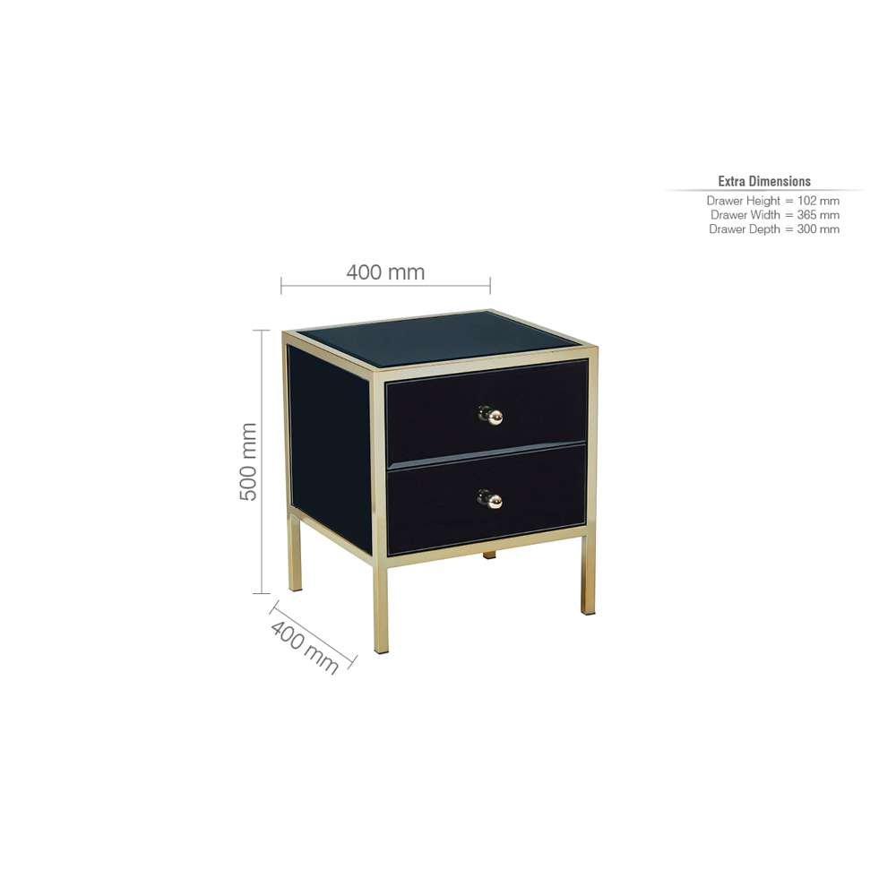 Birlea Fenwick 2 Drawer Bedside Table