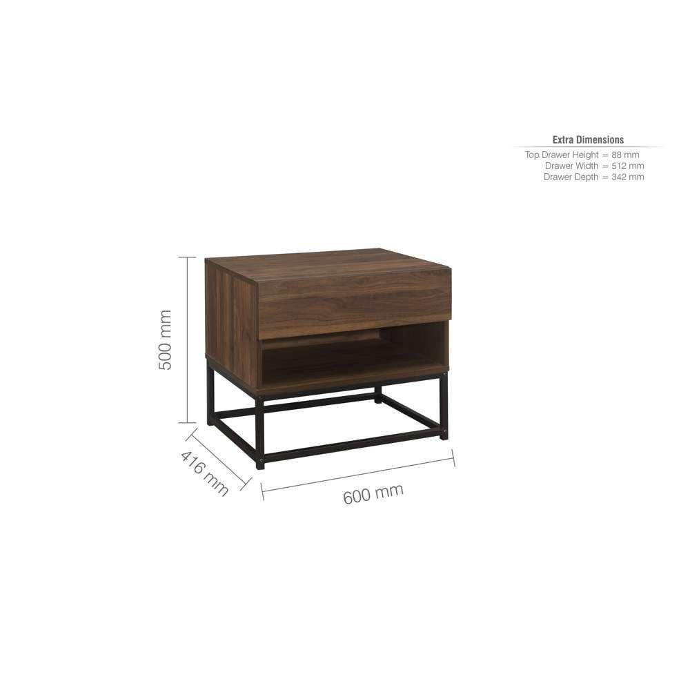 Birlea Houston 1 Drawer Bedside