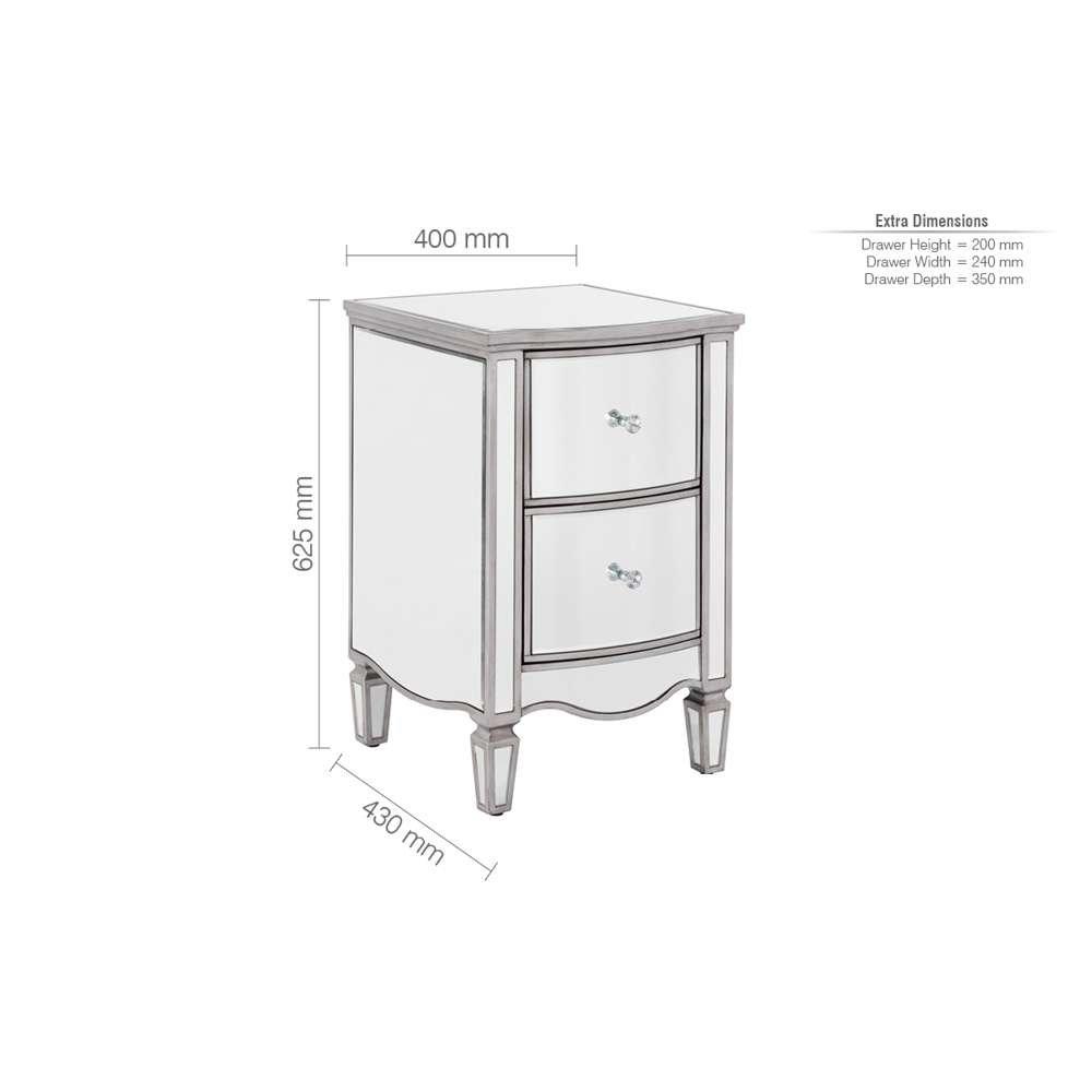 Birlea Elysee 2 Drawer Bedside