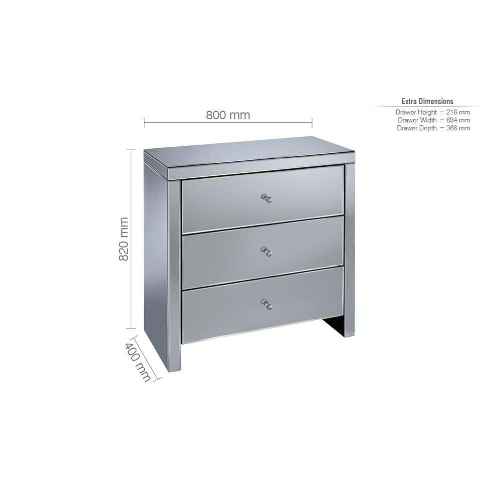 Birlea Seville 3 Drawer Chest