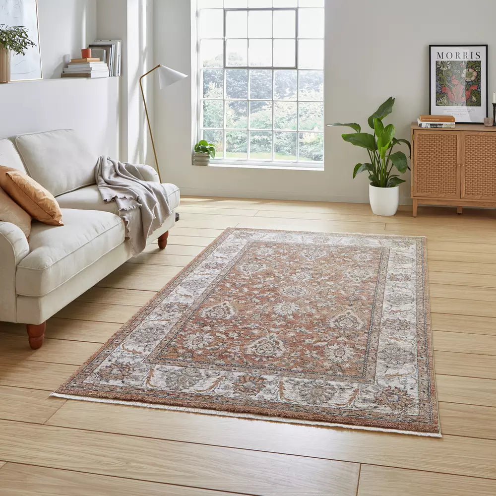 Think Rugs Vintage Terracotta Short Pile Rug - 120x170cm