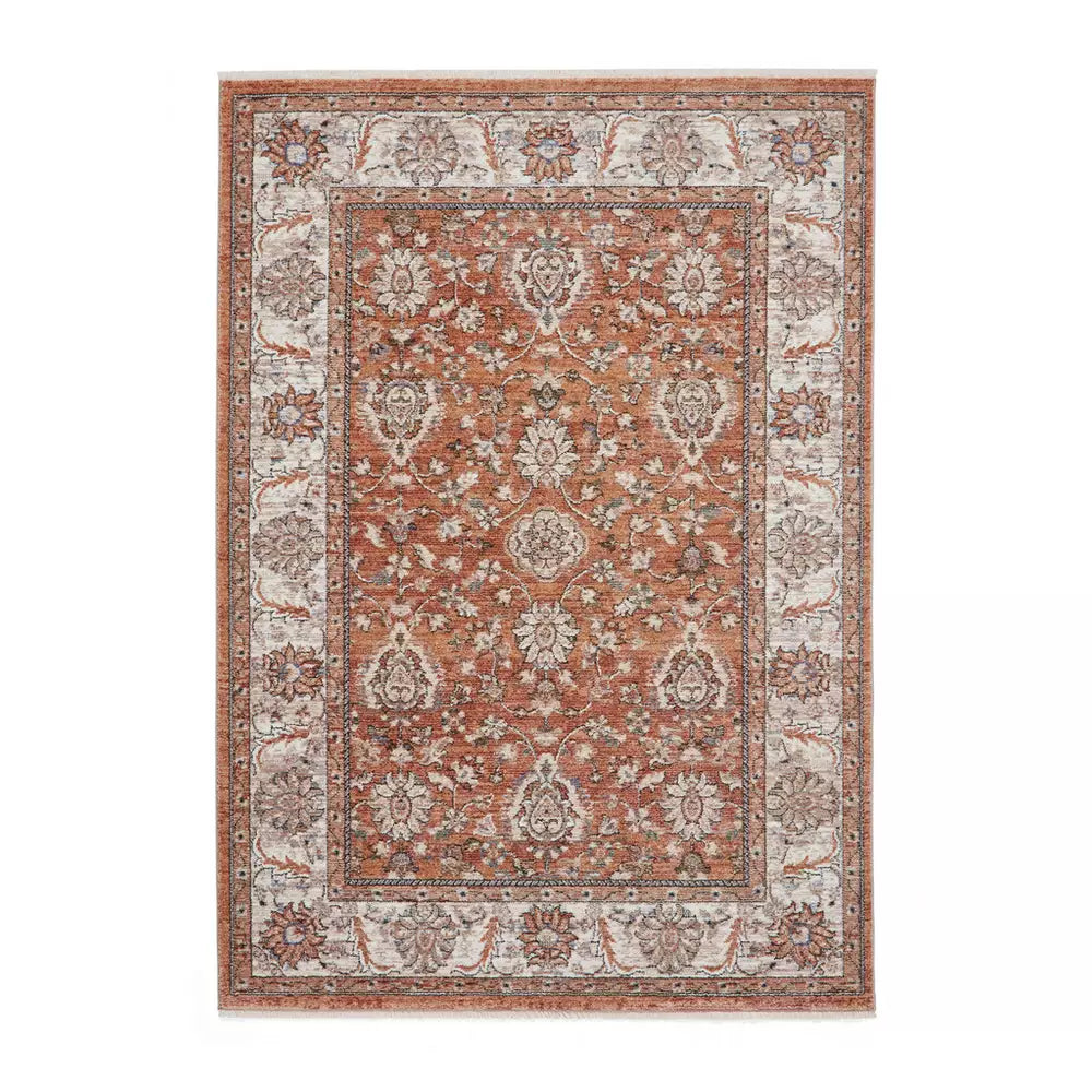 Think Rugs Vintage Terracotta Short Pile Rug - 120x170cm
